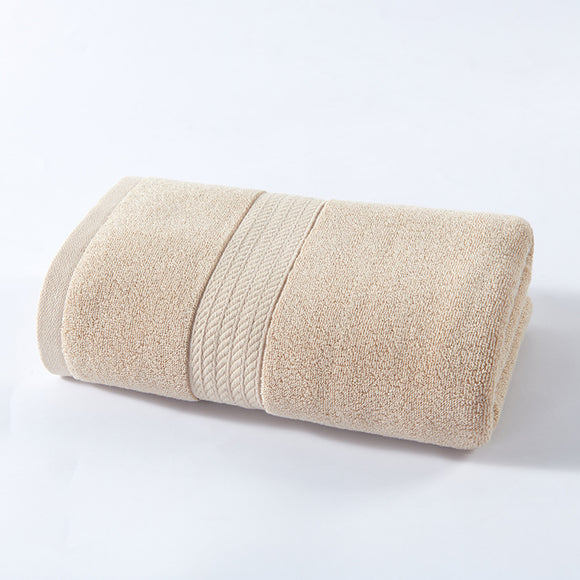 NNEDSZ Light Brown Premium Thick Cotton Bath Towel for Adults - Soft and Absorbent Bathroom Towel