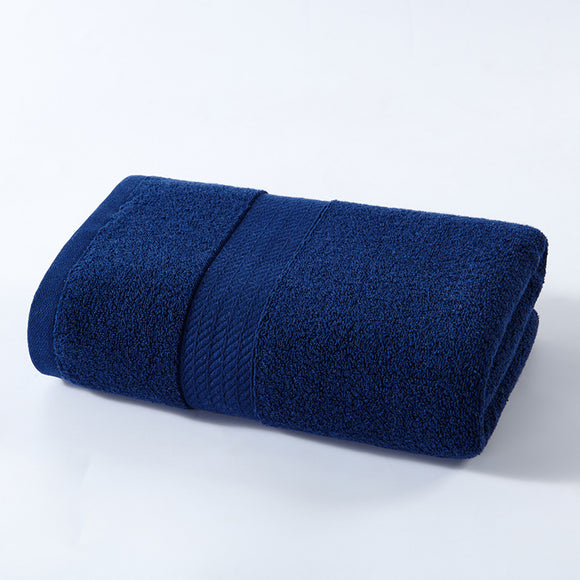 NNEDSZ Dark Blue Premium Thick Cotton Bath Towel for Adults - Soft and Absorbent Bathroom Towel