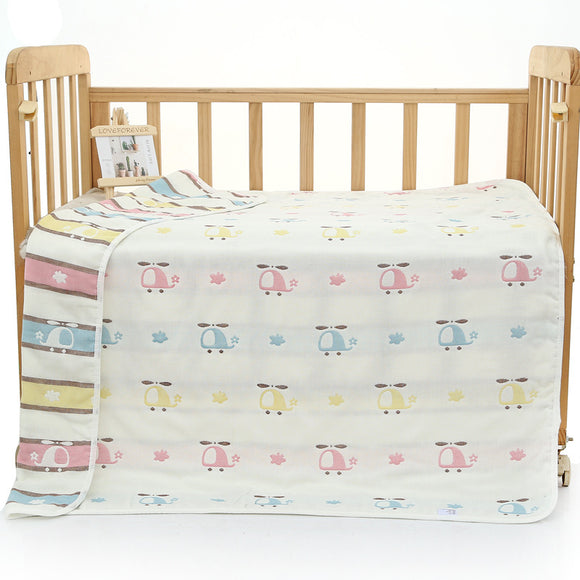 NNEDSZ Airplane, 6-Layer Muslin Baby Blanket - Soft Cotton Bedding for Infants and Toddlers, 110x110cm