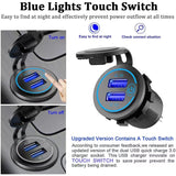 NNEDSZ (2 PCS )45W Car USB Charger with Dual QC3.0 Fast Charging Ports - 12-24V Vehicle Power Adapter