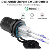NNEDSZ (2 PCS )45W Car USB Charger with Dual QC3.0 Fast Charging Ports - 12-24V Vehicle Power Adapter