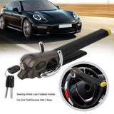 NNEDSZ Foldable Car Steering Wheel Lock - Anti-theft Device with 2 Keys for Vehicle Protection