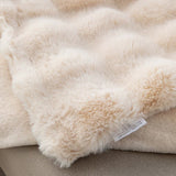 NNEDSZ Pink 130*160cm Plush Toscana Rabbit Hair Throw Blanket - Soft Flannel Fleece for All Seasons, Perfect for Couch & Bed
