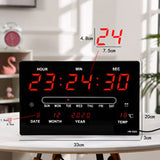 NNEDSZ Large 12-Inch LED Digital Clock with Temperature Display & Mirror Finish - Perfect for Modern Homes