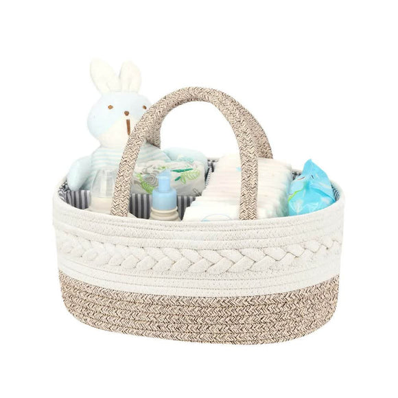 NNEDSZ Coffee Stylish Cotton Rope Basket for Clothing & Toys - Woven Storage Organizer, 38x23x18cm