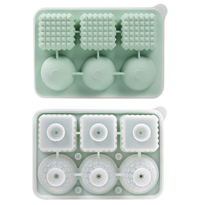 NNEDSZ 2 PCS Sphere & Square Ice Cube Tray (Green) - Novelty Silicone Ice Maker for Whiskey Cocktails
