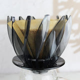 V60 Pour Over Coffee Dripper - Heat Resistant Brew Filter Cone - Purple(Black Base)