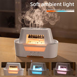 White 300ml Ultrasonic Aroma Diffuser with Cracked Light Design - Cool Mist Humidifier for Home and Office