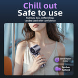 Pink Portable Handheld Fan with 120-Speed Display - USB Rechargeable Mini Cooling Fan for Outdoor Use