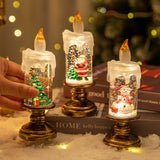 NNEDSZ (A set of four) Festive Christmas Candle Lights with Snow Globe Decor - Perfect Creative Holiday Gift