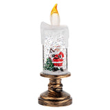 NNEDSZ (A set of four) Festive Christmas Candle Lights with Snow Globe Decor - Perfect Creative Holiday Gift