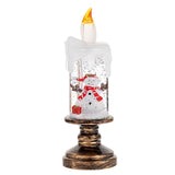 NNEDSZ (A set of four) Festive Christmas Candle Lights with Snow Globe Decor - Perfect Creative Holiday Gift