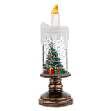 NNEDSZ (A set of four) Festive Christmas Candle Lights with Snow Globe Decor - Perfect Creative Holiday Gift