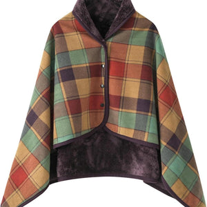 NNEDSZ Multicolor Rasa 100x140cm Wearable Fleece Blanket - Soft, Warm & Anti-Pilling, Stylish Plaid Design