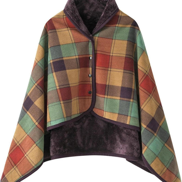 NNEDSZ Multicolor Rasa 100x140cm Wearable Fleece Blanket - Soft, Warm & Anti-Pilling, Stylish Plaid Design