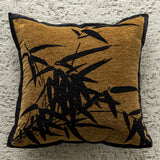 NNEDSZ Yellow Background With Black Bamboo 45x45cm Decorative Zebra-Pattern Pillow Cover with Non-Woven Insert