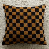 NNEDSZ Yellow Checkered 45x45cm Decorative Zebra-Pattern Pillow Cover with Non-Woven Insert
