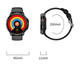 NNEDSZ Black Round 1.3" Touch Screen Smartwatch with Heart Rate & Fitness Tracking