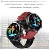 NNEDSZ Black Round 1.3" Touch Screen Smartwatch with Heart Rate & Fitness Tracking