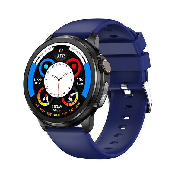 NNEDSZ Blue Round 1.3 Touch Screen Smartwatch with Heart Rate & Fitness Tracking