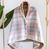 NNEDSZ Pink Rasa 100x140cm Wearable Fleece Blanket - Soft, Warm & Anti-Pilling, Stylish Plaid Design