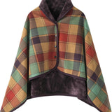 NNEDSZ Multicolor Rasa 100x140cm Wearable Fleece Blanket - Soft, Warm & Anti-Pilling, Stylish Plaid Design