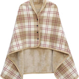NNEDSZ Light-brown 100x140cm Wearable Fleece Blanket - Soft, Warm & Anti-Pilling, Stylish Plaid Design