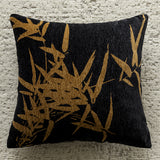 NNEDSZ Black Background With Yellow Bamboo 45x45cm Decorative Zebra-Pattern Pillow Cover with Non-Woven Insert