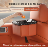 NNEDSZ Black Foldable Car Trash Bin and Storage Box - 23x17x15cm, Space-Saving, Convenient Design