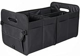 NNEDSZ Black Foldable Car Storage Organizer Basket - 55x32x32cm with Handles, Easy to Fold