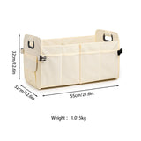 NNEDSZ Black Foldable Car Storage Organizer Basket - 55x32x32cm with Handles, Easy to Fold