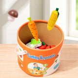 NNEDSZ Kids Wooden Vegetable Cutting Toy Set - 18x15cm, Includes Knife, Fish, Carrot, Tomato & More
