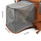 NNEDSZ Grey Pet Carrier Backpack - Comfortable and Stylish for Cats and Small Dogs