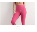 NNEDSZ M Brown High Waist Flare Yoga Pants - Women's Bootcut Leggings - Peach Lift, Quick Dry, Workout & Fitness Pants