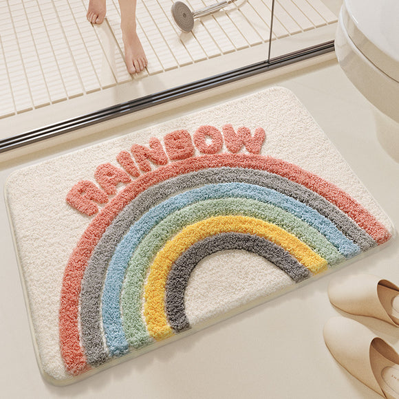 NNEDSZ Rainbow Bath Mat - Super Absorbent, Non-Slip Bathroom Floor Mat - 40x60cm
