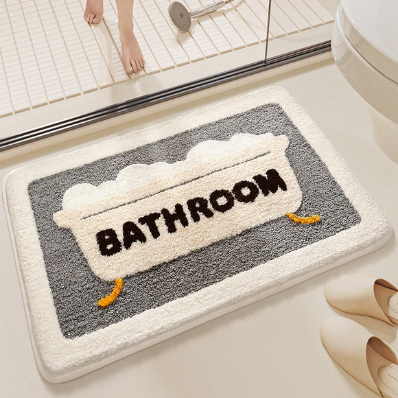 NNEDSZ Bathroom Bath Mat - Super Absorbent, Non-Slip Bathroom Floor Mat - 40x60cm