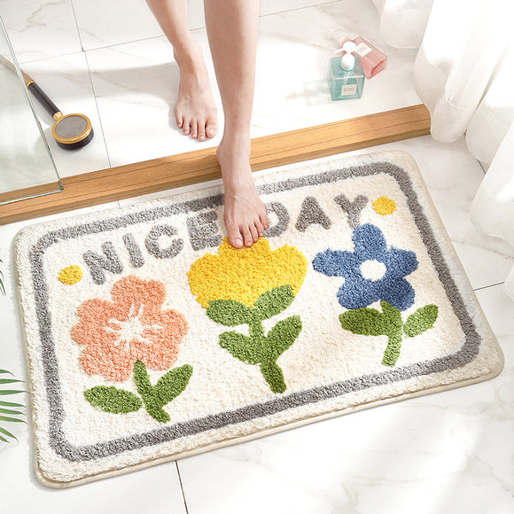 NNEDSZ Nice Day Bath Mat - Super Absorbent, Non-Slip Bathroom Floor Mat - 40x60cm