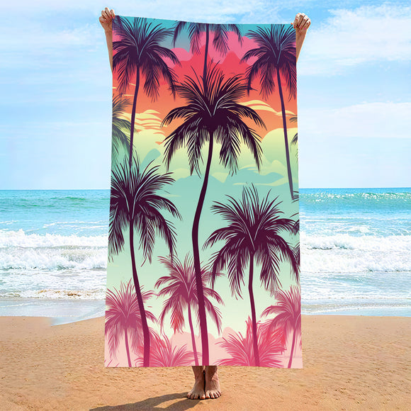 NNEDSZ 2 pcs Extra Large Microfiber Double-Sided Beach Towel, Quick-Drying and Portable - STJ-003-X14