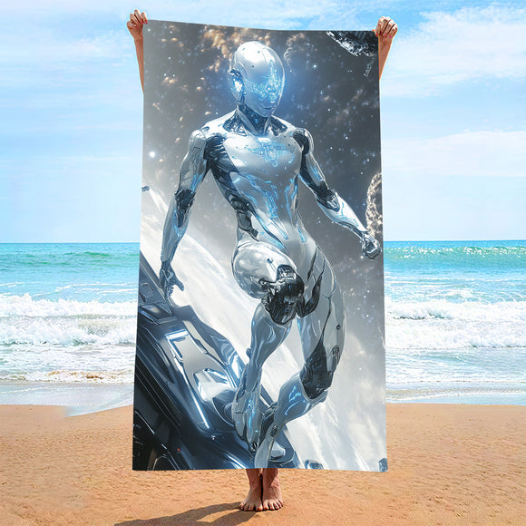 NNEDSZ 2 pcs Extra Large Microfiber Double-Sided Beach Towel, Quick-Drying and Portable - STJ-003-X22