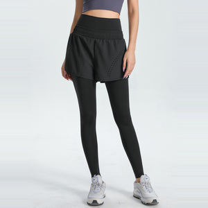 NNEDSZ S Black Women's High-Waist Athletic Skort with Built-In Shorts - Breathable Quick-Dry Running Skirt with Phone Pocket