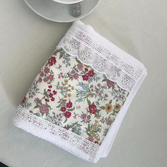 NNEDSZ 2 PCS Rosy Crush 100% Cotton Solid Color Thickened Adult Face Towel with Floral Soft Texture - 35 x 75cm
