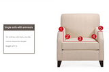 NNEDSZ Beige Single Sofa Bubble Gauze Sofa Cover with Skirt - Full Elastic Dustproof Single Seater 90-140cm