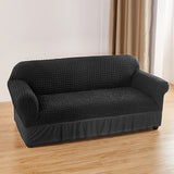 NNEDSZ Black Single Sofa Bubble Gauze Sofa Cover with Skirt - Full Elastic Dustproof Single Seater 90-140cm