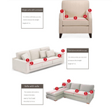NNEDSZ Light Coffee Three-person Sofa Bubble Gauze Sofa Cover with Skirt - Full Elastic Dustproof Three-person Seater 190-230cm
