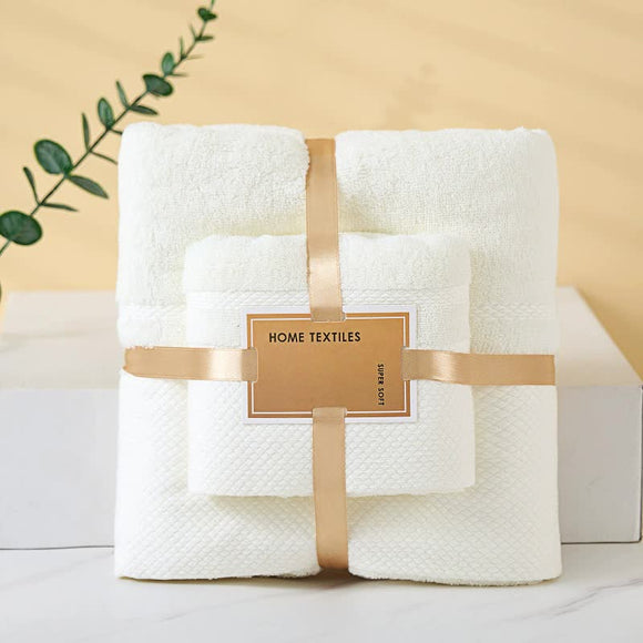 NNEDSZ Beige Soft and Absorbent Towel Set – Wrap Towel and Bath Towel Set for Ultimate Comfort Bath towel 140*70cm, face towel 75*35cm
