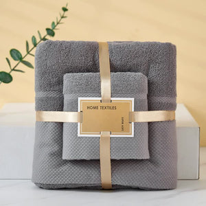 NNEDSZ Grey Soft and Absorbent Towel Set -Wrap Towel and Bath Towel Set for Ultimate Comfort Bath towel 140*70cm, face towel 75*35cm