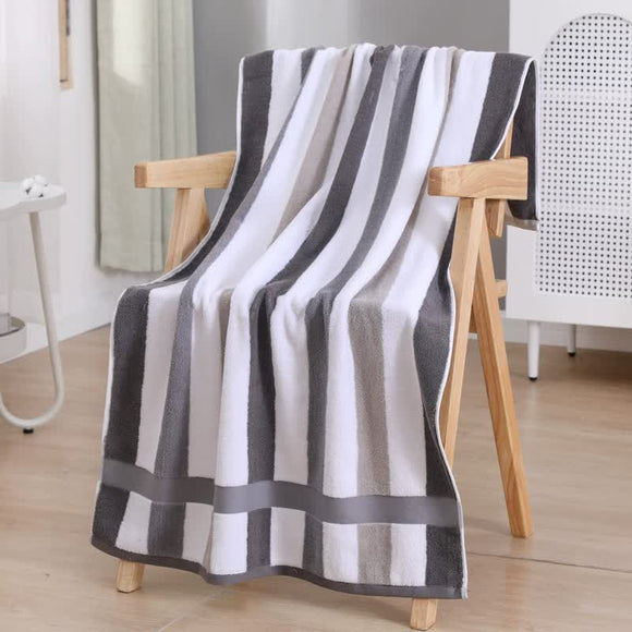 NNEDSZ Grey Ultra-Absorbent Long-Fiber Cotton Large Bath Towel – Perfect for Home, Hotel, and Beauty Salons 140cm*70cm