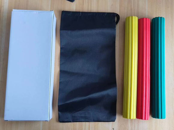 NNEDSZ Multifunctional Resistance Bar Set | Yoga Fitness Toning Tool, Muscle Relaxation, Grip Strength Improvement | 3-Piece Set with Stretching and Recovery Features （5LB、10LB、15LB）