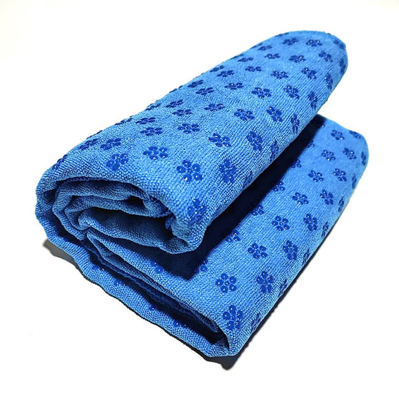 NNEDSZ Blue Plum Blossom Yoga Towel Mat – Absorbent, Thick, Non-Slip, Portable Fitness Blanket for Home Use 183*63CM
