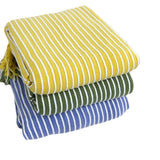 NNEDSZ Yellow Cozy Knit Throw Blanket with Fringe - Stylish Striped  Bed End Cover, 127x170CM